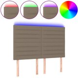  LED uzglavlje smeđesivo 144x5x118/128 cm od tkanine | Eponuda.com