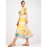 Italy Moda Dress-DHJ-SK-15967-1.01P-White-Yellow | Shoptok.si