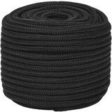 vidaXL Vrv za čoln popolnoma črna 12 mm 25 m polipropilen | Shoptok.si