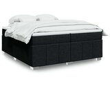 vidaXL Krevet s oprugama i madracem crni 200x200 cm od tkanine | shoptok.hr