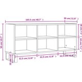 TV ormarić boja hrasta 103,5x30x50 cm od konstruiranog drva | shoptok.hr