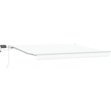 vidaXL Ručna uvlačiva tenda s LED bijela 400x350 cm | shoptok.hr