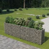 vidaXL Visoka greda gabion pocinkano jeklo 360x50x100 cm Cene
