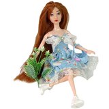  Lutka za igru sa košarom i cvijećem u plavoj haljini - 30 cm | shoptok.hr