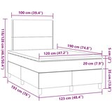  s oprugama i madracem LED plavi 120 x 190 cm od tkanine | shoptok.hr