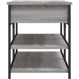 Klupa za cipele siva boja hrasta 100x42,5x50 cm drvena | shoptok.hr
