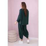 Kesi Włoski Cotton sweatshirt pants set dark khaki | Shoptok.si