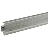 Plastična podna lajsna (2.500 x 22,5 x 50 mm, Sivo bijela) u