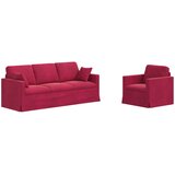  Set sofe 2 pcs Vinska crvena 198 x 78 x 80 cm Baršun | Eponuda.ba
