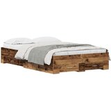  Krevet s Ladicama Stari Drvo 120x200 cm Konstruirano Drvo | shoptok.hr
