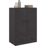  Visoka komoda crna 67 x 39 x 95 cm čelična | shoptok.hr