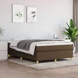  Box spring postelja z vzmetnico temno rjav 140x190 cm blago, (20724062) Cene