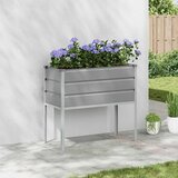  Cvetlično korito Svetlo siva 100 x 45 x 90 cm Cinkana jeklena, (5000207561) | Shoptok.si