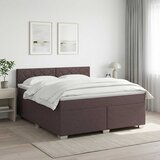  Boxspring krevet s madracem Tamno smeđa 180 x 200 cm Tkanina | shoptok.hr