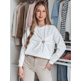DStreet Bluza damska oversize z kwiatem PETITKA ecru | shoptok.hr