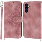 INORCO Etui za telefon denarnica za Samsung Galaxy M14 5G usnjen ovitek z vtisnjenimi rožicami na dotik s paščkom, (22034246) | Shoptok.si