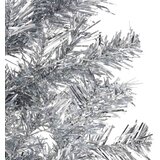 Tanka umjetna polovica božićnog drvca sa stalkom srebrna 150 cm | shoptok.hr