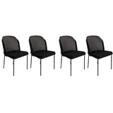 set stolica Dore-150 V4, 75x62x102 cm, 4 dijela, crna