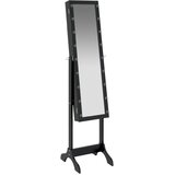  Samostojeće ogledalo s LED svjetlima crno 34 x 37 x 146 cm | shoptok.hr