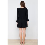 Trendyol Black Petite Pleated Dress | Shoptok.si