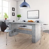 vidaXL Jedilna miza betonsko siva 180x90x76 cm iverna plošča