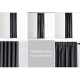 Restilo zasłona BLACKOUT kolor stalowy szarfa upinająca styl klasyczny taśma materiał blackout 140x300 | shoptok.hr
