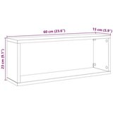  Zidne kockaste police 2 kom Artisan hrast 60x15x23 cm | shoptok.hr