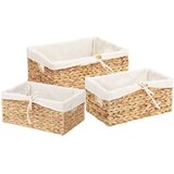  Košare za shranjevanje 3 kos Vodna hijacinta 40 x 30 x 18 cm | Shoptok.si