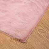 vidaXL Lažni Ovčji Tepih Ružičasta 60 x 110 cm Poliester | shoptok.hr