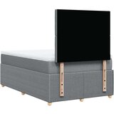 vidaXL Boxspring postelja z vzmetnico svetlo siva 120x190 cm blago | Shoptok.si