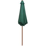  Suncobran 270 x 270 cm s drvenim stupom zeleni | Eponuda.ba