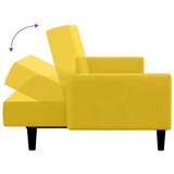  Dvosjed na razvlačenje žuti baršunasti | shoptok.hr