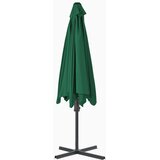Vanjski suncobran s čeličnim stupom 300 cm zeleni | shoptok.hr