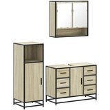  3-dijelni set kupaonskog namještaja boja hrasta sonome drveni | shoptok.hr