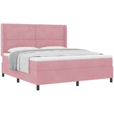  Krevet s opruga kutije s madracem Ružičasta 180 x 200 cm Baršun | shoptok.hr