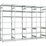eurokraft pro Skladiščni sestavljiv regal, RAL 7035, lahka izvedba, višina regala 3000 mm, osnovni regal, širina x globina 1000 x 400 mm | Shoptok.si