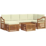 Set vanjskih sofa 7 kom. Prirodna i krem Poliester | shoptok.hr