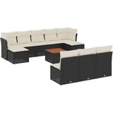  11-dijelni set vrtnih sofa od poliratana s jastucima crni | shoptok.hr