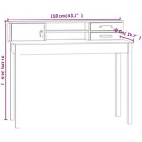  Radni stol bijeli 110 x 50 x 93 cm od masivne borovine | shoptok.hr