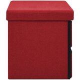  Sklopiva klupa za pohranu boja vina 76x38x38 cm umjetno platno | shoptok.hr