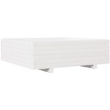 Maison Chic Vrtno cvetlično korito - Cvetlični Lonec belo 80x80x26,5 cm trdna borovina, (21790100) | Shoptok.si