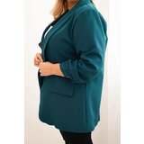Kesi Włoski Elegant Plus Size women's blazer sea color | shoptok.hr
