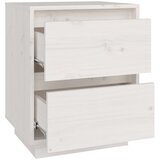  Noćni ormarići 2 kom bijeli 40 x 35 x 50 cm od masivne borovine | shoptok.hr