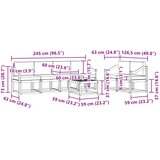 Set vanjskih sofa 7 kom. Prirodna i antracit | shoptok.hr