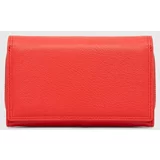Answear Lab Usnjena denarnica ženski, rdeča barva