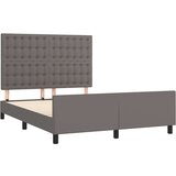 Okvir za krevet s uzglavljem sivi 140x200 cm od umjetne kože | shoptok.hr