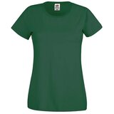 Fruit Of The Loom Green Women's T-shirt Lady fit Original Cene