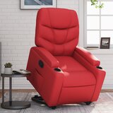 Maison Chic Naslanjač - Relax naslanjač s funkcijo vstajanja rdeče umetno usnje, (22062302) | Shoptok.si