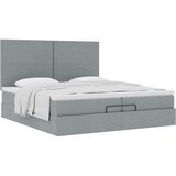vidaXL okvir kreveta s madracima svijetlosivi 200x200cm od tkanine | shoptok.hr