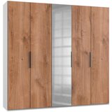 MID.YOU omara s klasičnimi vrati, barve hrasta, bela, barve aluminija | Shoptok.si